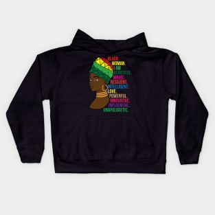 Black Queen Melanin Pride Black Girl Magic Gift Kids Hoodie